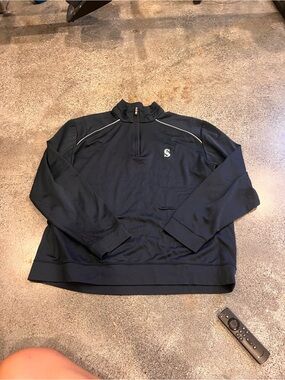 Seattle Mariners Men's Navy Quarter-Zip Pullover Sweatshirt
